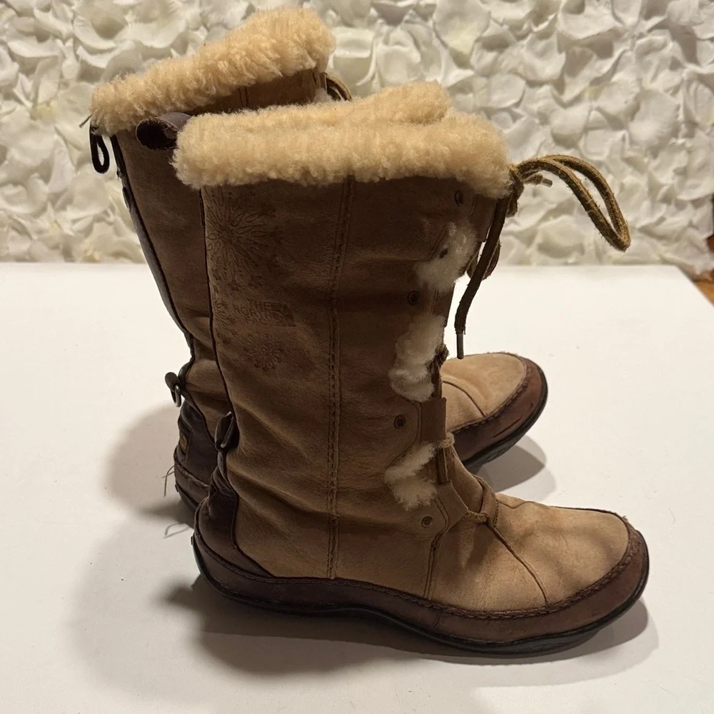 The North Face Brown Shearling Winter Boots